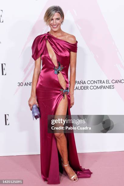 Model Laura Sanche attends the "Cancer Ball" Charity Dinner presented by Elle Magazine at the Royal Theatre on October 20, 2022 in Madrid, Spain.