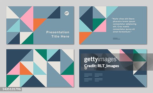 Presentation design layout set with geometric triangle graphics — Alex System, IpsumCo Series Presentation design layout set with geometric triangle graphics — Alex System, IpsumCo Series