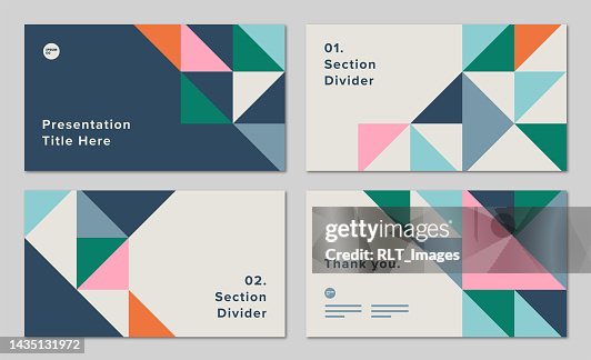 Presentation design layout set with geometric triangle graphics — Alex System, IpsumCo Series Presentation design layout set with geometric triangle graphics — Alex System, IpsumCo Series