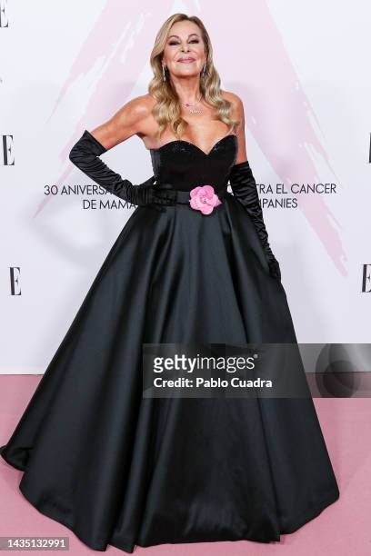 Ana Obregon attends the "Cancer Ball" Charity Dinner presented by Elle Magazine at the Royal Theatre on October 20, 2022 in Madrid, Spain.
