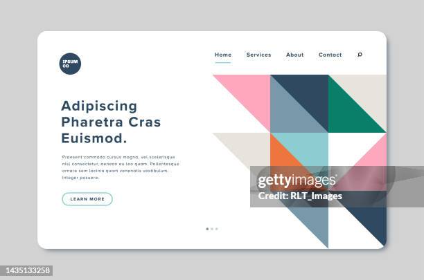 website landing page template design — alex system, ipsumco series - stock illustration - different angle stock illustrations