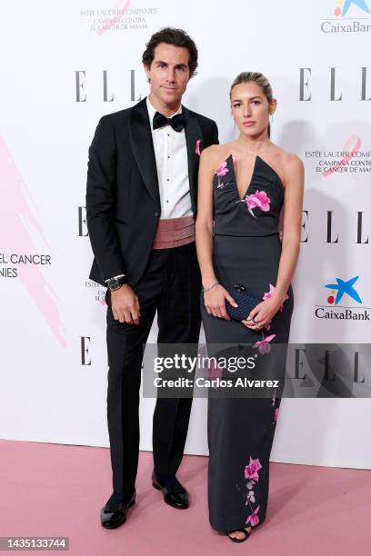 Daniela Figo and Beltran Lozano attend the "Cancer Ball" Charity Dinner presented by Elle Magazine at the Royal Theater on October 20, 2022 in...