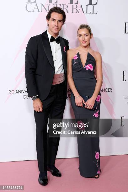 Daniela Figo and Beltran Lozano attend the "Cancer Ball" Charity Dinner presented by Elle Magazine at the Royal Theater on October 20, 2022 in...
