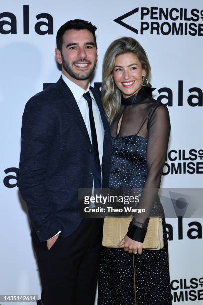 Adam Braun and Tehillah Braun attend the 2022 Pencils of Promise Gala at Museum of Moving Image on October 20, 2022 in New York City.