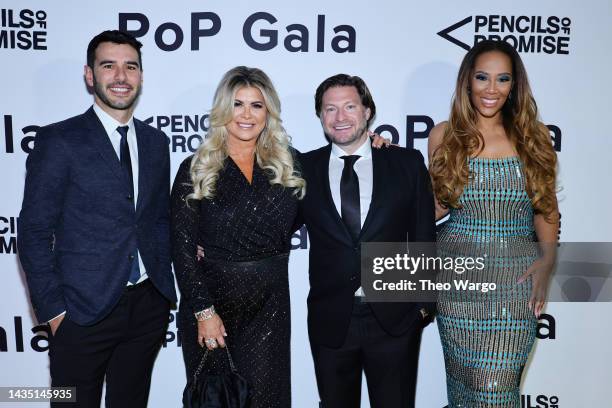 Adam Braun, Lisa Novak, Ricky Novak, and Kailee Scales attend the 2022 Pencils of Promise Gala at Museum of Moving Image on October 20, 2022 in New...