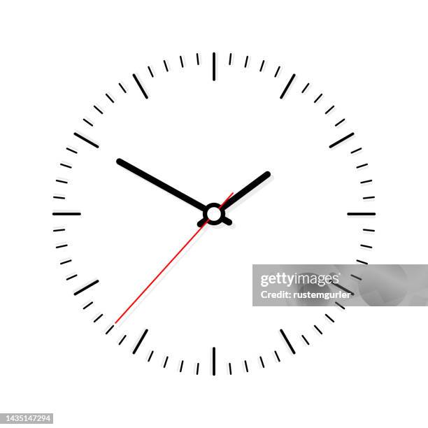 classic clock icon - clock face stock illustrations