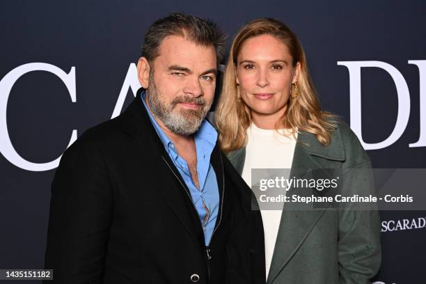 Clovis Cornillac and Lilou Fogli attend the "Mascarade" premiere at Pathe Wepler on October 20, 2022 in Paris, France.