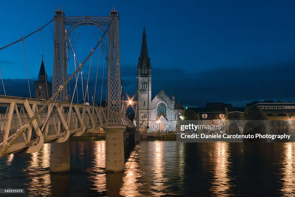 Bridge and church, Inverness