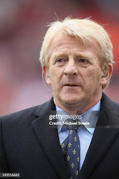 Gordon Strachan ex footballer and manager and BBC football commentator during the npower Championship match between Southampton and Coventry City at...