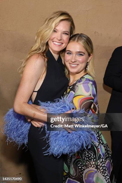 Meghann Fahy and Haley Lu Richardson attend the Los Angeles Season 2 Premiere of HBO Original Series "The White Lotus" at Goya Studios on October 20,...