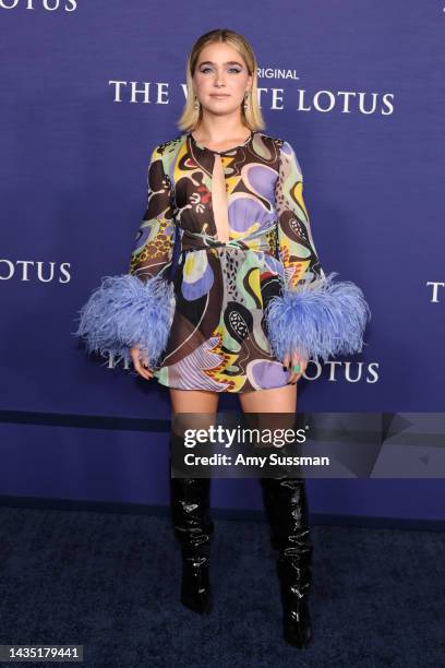 Haley Lu Richardson attends the Los Angeles Season 2 Premiere of HBO Original Series "The White Lotus" at Goya Studios on October 20, 2022 in Los...