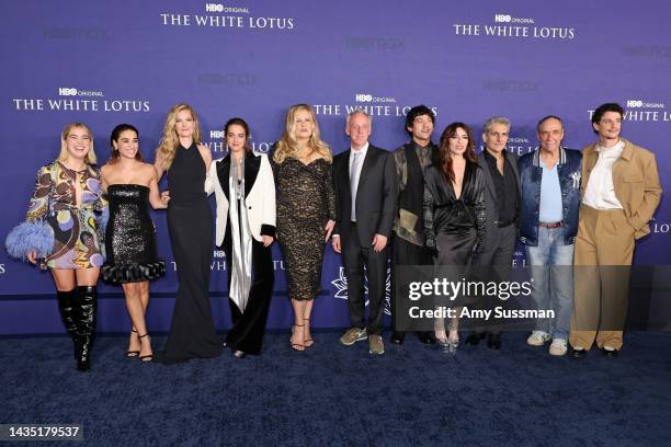 Haley Lu Richardson, Simona Tabasco, Meghann Fahy, Beatrice Grannò, Jennifer Coolidge, Mike White, Will Sharpe, Sabrina Impacciatore, Michael...