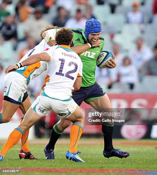 James Haskell of the Highlanders during the 2012 Super Rugby match between Toyota Cheetahs and Highlanders at Free State Stadium on APRIL 28: 2012 in...