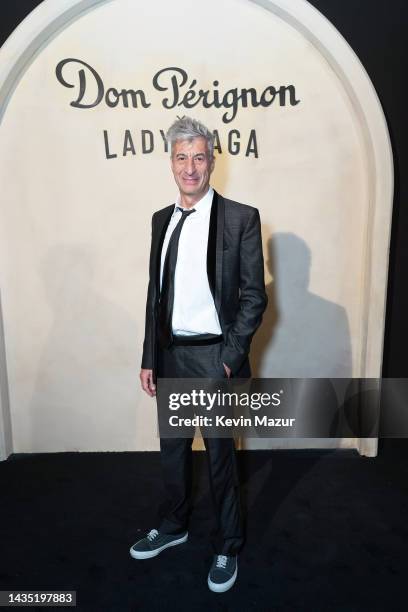 Maurizio Cattelan is seen as Dom Pérignon and Lady Gaga pursue their creative dialogue at Sheats Goldstein Residence on October 20, 2022 in Los...