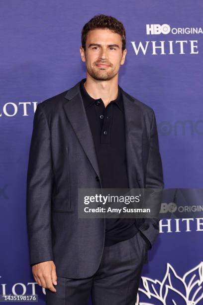 Theo James attends the Los Angeles Season 2 Premiere of HBO Original Series "The White Lotus" at Goya Studios on October 20, 2022 in Los Angeles,...