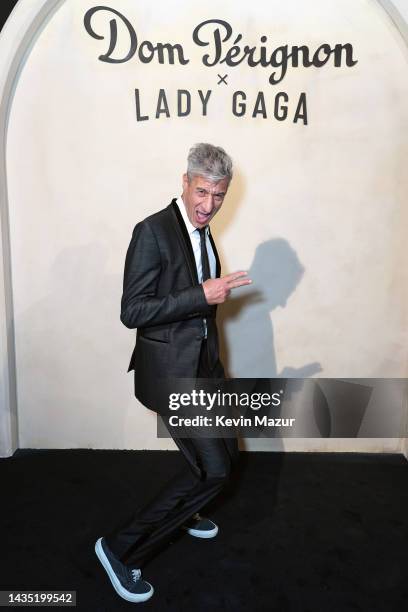 Maurizio Cattelan is seen as Dom Pérignon and Lady Gaga pursue their creative dialogue at Sheats Goldstein Residence on October 20, 2022 in Los...