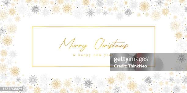 holiday background with snowflake frame and text - frozen background stock illustrations