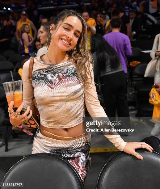 Sommer Ray attends a basketball game between the Los Angeles Lakers and the Los Angeles Clippers at Crypto.com Arena on October 20, 2022 in Los...