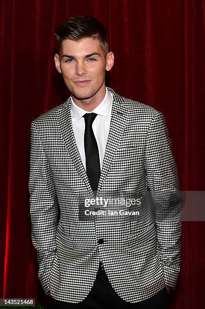 Actor Kieron Richardson attends The 2012 British Soap Awards at ITV Studios on April 28, 2012 in London, England.