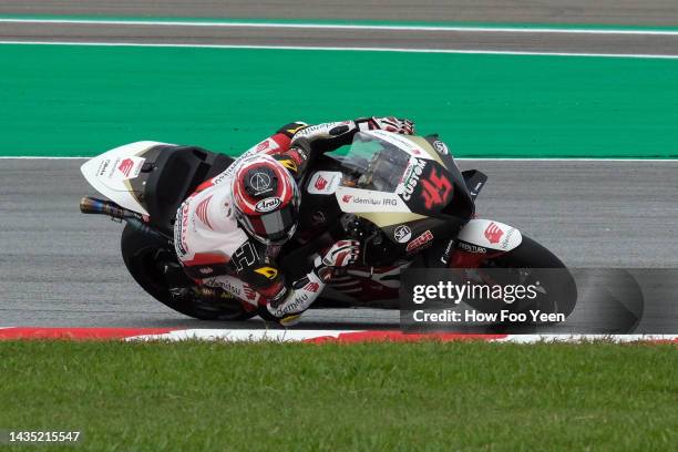 Tetsuta Nagashima of Japan and LCR Honda Idemitsu in action during the first practice of the MotoGP PETRONAS Grand Prix of Malaysia at Sepang Circuit...