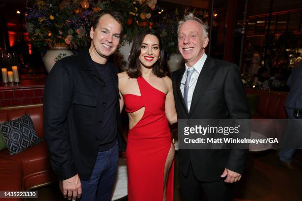Of HBO & HBO Max Casey Bloys, Chairman, Aubrey Plaza and Mike White attends the Los Angeles Season 2 premiere after party of HBO Original Series "The...