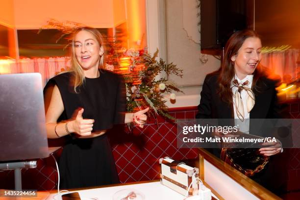 Este Haim and Alana Haim attend the Los Angeles Season 2 premiere after party of HBO Original Series "The White Lotus" at on October 20, 2022 in Los...