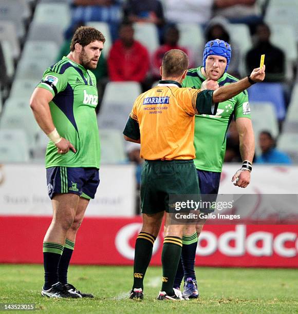 James Haskell of the Highlanders during the 2012 Super Rugby match between Toyota Cheetahs and Highlanders at Free State Stadium on April 28, 2012 in...