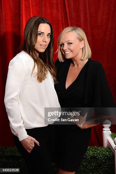 Melanie C and Emma Bunton attend The 2012 British Soap Awards at ITV Studios on April 28, 2012 in London, England.