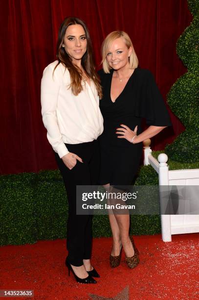 Melanie C and Emma Bunton attend The 2012 British Soap Awards at ITV Studios on April 28, 2012 in London, England.