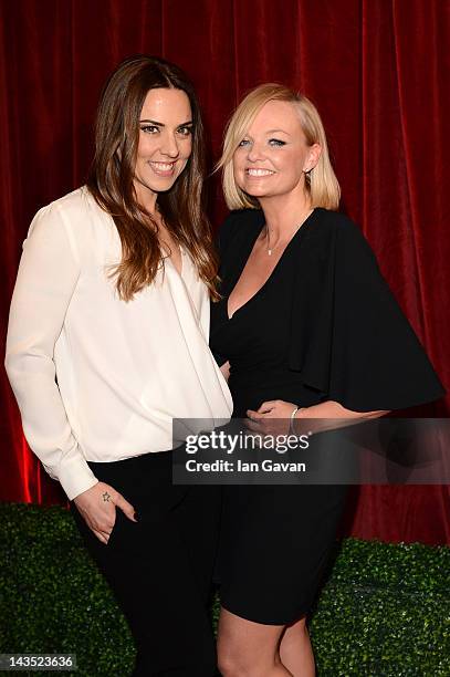 Melanie C and Emma Bunton attend The 2012 British Soap Awards at ITV Studios on April 28, 2012 in London, England.