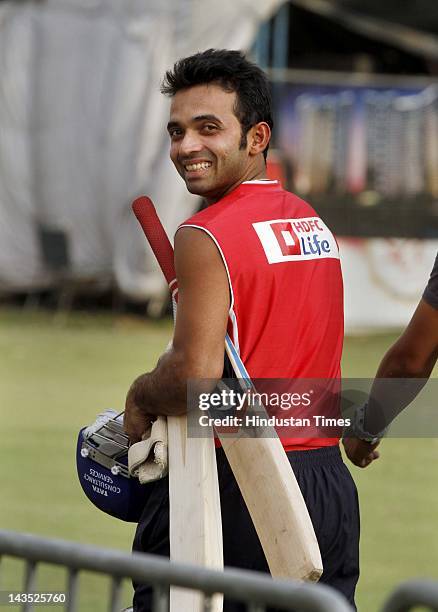 Ajinkya Rahane of Rajasthan Royals during the training session in Ferozshah Kotla Ground on April 28, 2012 in New Delhi, India. Delhi.