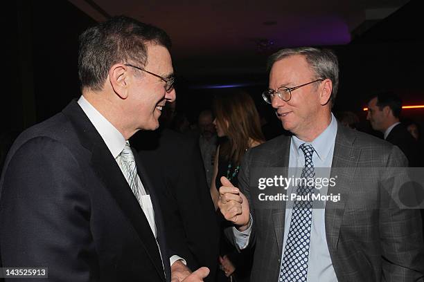 Jimmy Finkelstein and Google Executive Chairman Eric Schmidt attend Google & Hollywood Reporter Host an Evening Celebrating The White House...