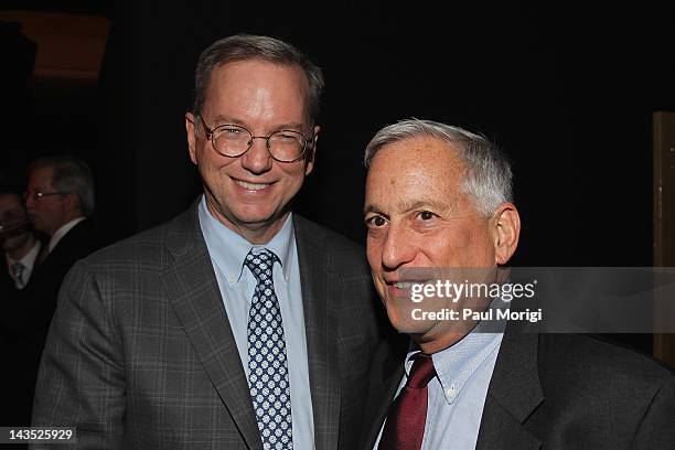 Google Executive Chairman Eric Schmidt and Walter Isaacson attend Google & Hollywood Reporter Host an Evening Celebrating The White House...