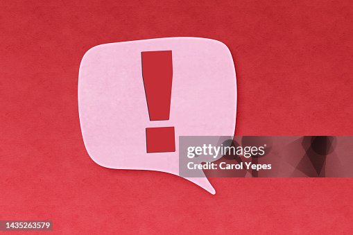 Red notification reminder icon chat message of attention alert alarm notice sign or flat design social button important caution symbol and warning urgent exclamation Red notification reminder icon chat message of attention alert alarm notice sign or flat design social button important caution symbol and warning urgent exclamation