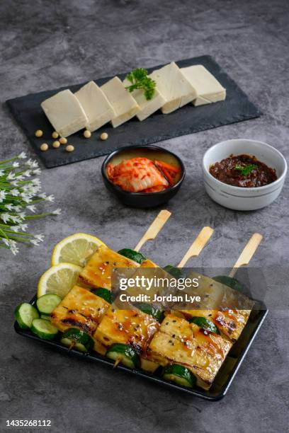 skewer tofu - marinated stock pictures, royalty-free photos & images