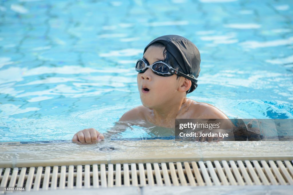 Fun at the public swimming pool