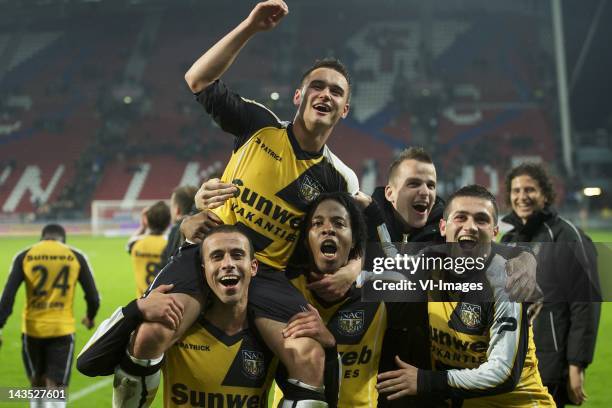 Youssef El Akchaoui of NAC Breda,Alex Schalk of NAC Breda,Milano Koenders of NAC Breda,Mats Seuntjens of NAC Breda,Omer Bayram of NAC Breda,Nourdin...