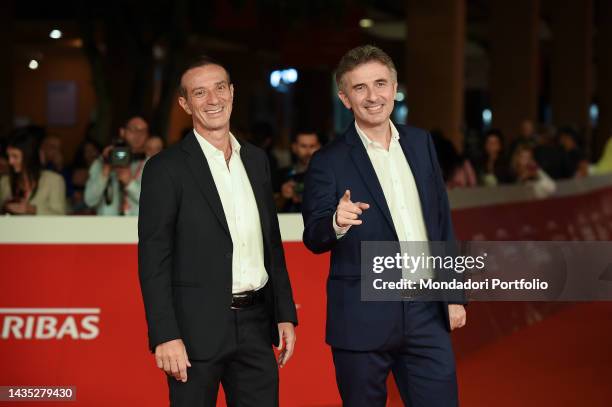 Italian actors Salvatore Ficarra and Valentino Picone at Rome Film Fest 2022. Strangeness Red Carpet. Rome , October 20th, 2022