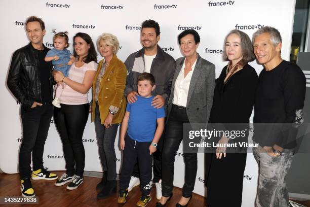 Cyril Feraud, Lucie and her mother, Sophie Davant, Kev Adams, Benjamin, Laurence Tiennot-Herment, Delphine Ernotte Cunci and Nagui attend the...