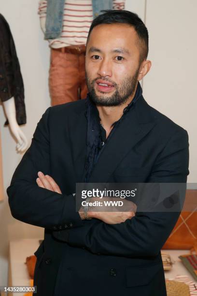 Madewell fashion designer Somsack Sikhounmuong at the spring 2014 collection presentation.