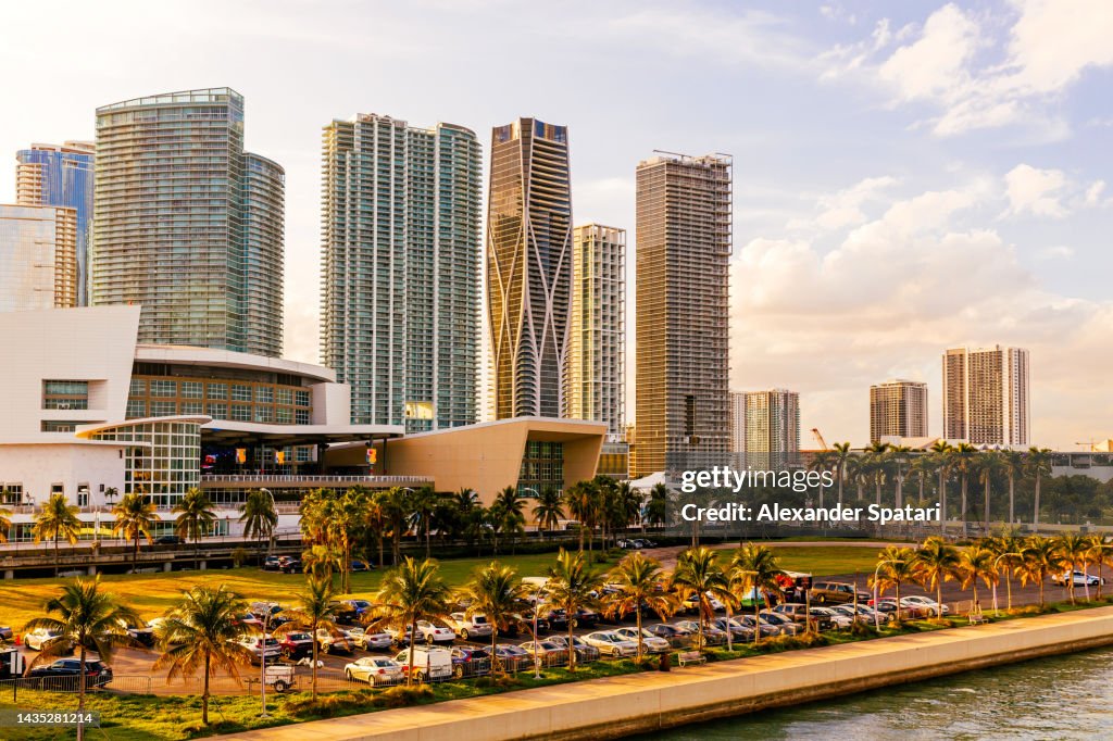 High rise apartment building in Miami Downtown, Florida, USA