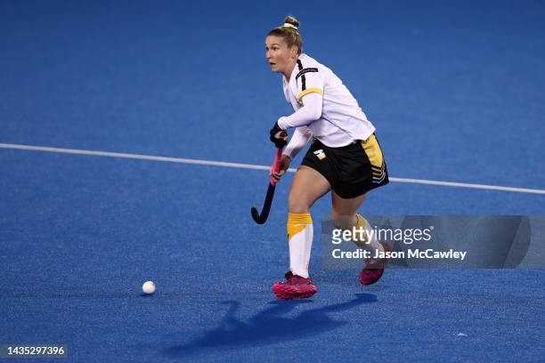 Penny Squibb of the Thundersticks during the round four Hockey One League Women's match between NSW Pride and Perth Thundersticks at Sydney Olympic...