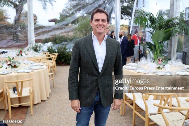 Albert Rivera poses upon his arrival at the celebration of the Vargas Llosa Chair on October 21 in San Lorenzo de El Escorial .