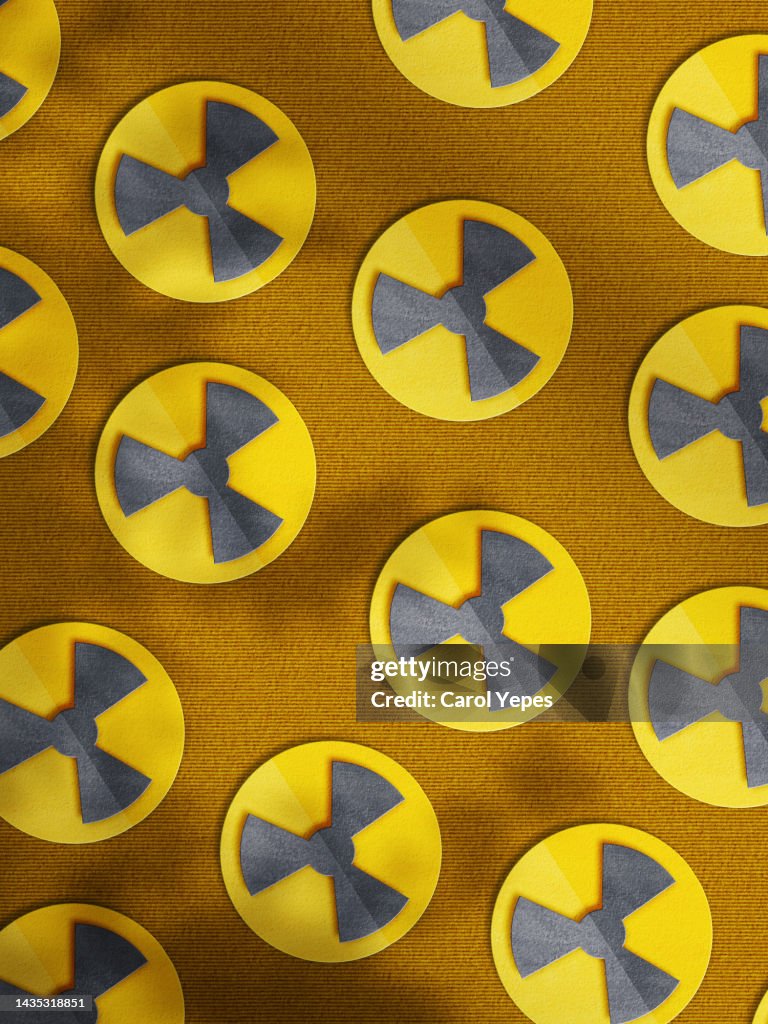 Conceptual image of radiation danger sign