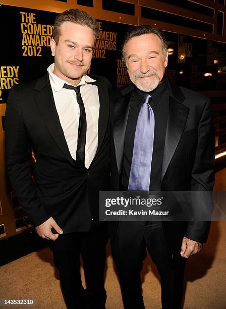 Zachary Pym Williams and Robin Williams attend The Comedy Awards 2012 at Hammerstein Ballroom on April 28, 2012 in New York City.