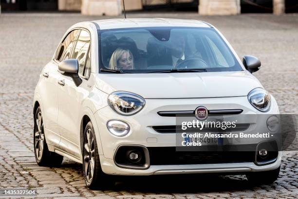 Leader of Brothers of Italy's, Giorgia Meloni, arrives at Rome's Quirinale Presidential Palace to receive a mandate to form Italy's new government...