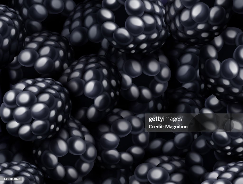 Black Raspberry, Blackberry Background Vector