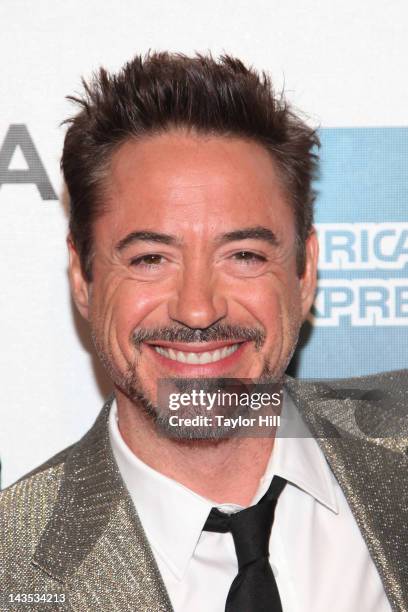 Actor Robert Downey Jr. Attends "Marvel's The Avengers" premiere during the closing night of the 2012 Tribeca Film Festival at BMCC Tribeca PAC on...