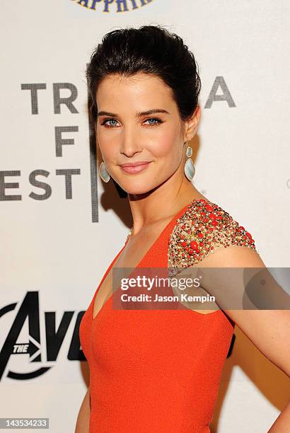 Actress Cobie Smulders attends the "Marvel's The Avengers" Premiere during the 2012 Tribeca Film Festival at the Borough of Manhattan Community...