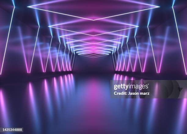 abstract neon light background,3d render - the favourite film stock-fotos und bilder